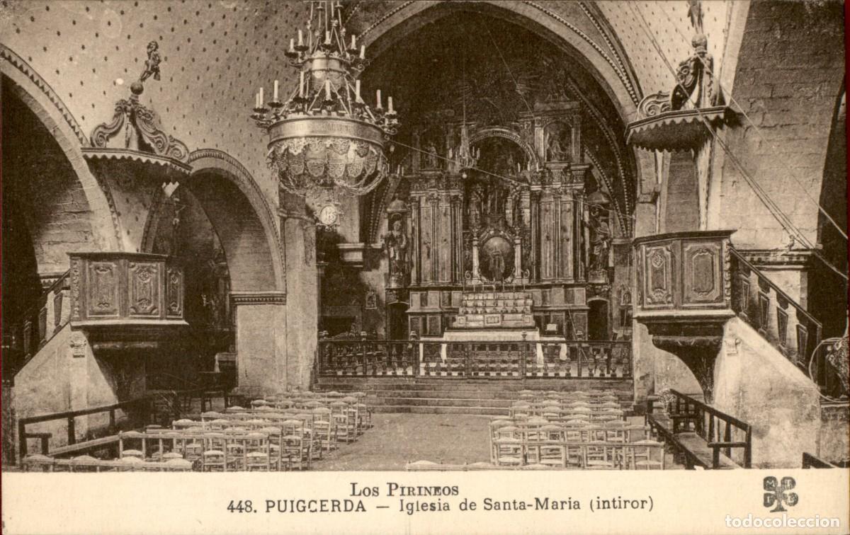 Postales: Los Pirineos Puigcerda 448 Iglesia de Santa Maria interior - Postal fotografica