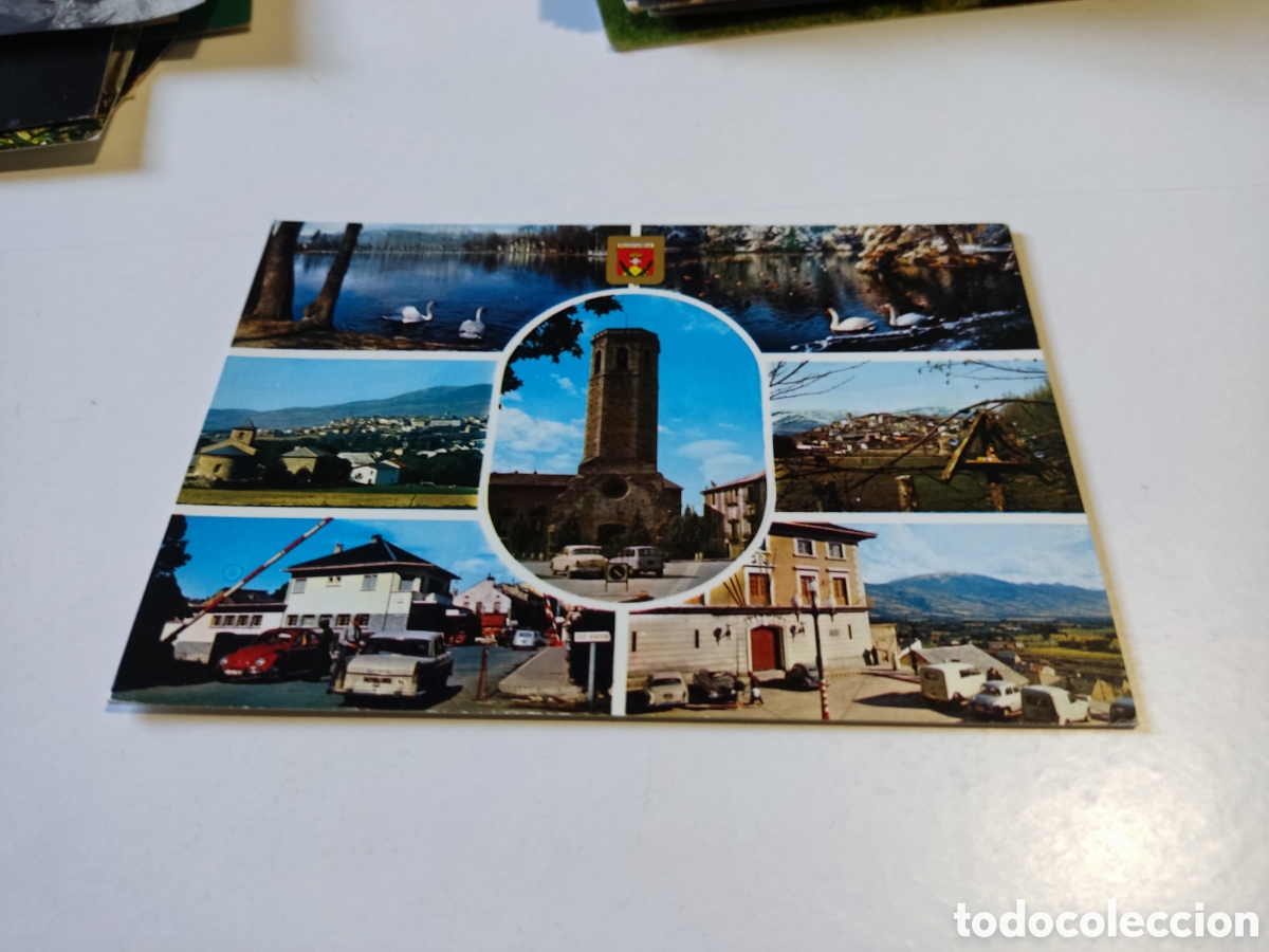 Postales: Postal puigcerda frontera coches de &eacute;poca