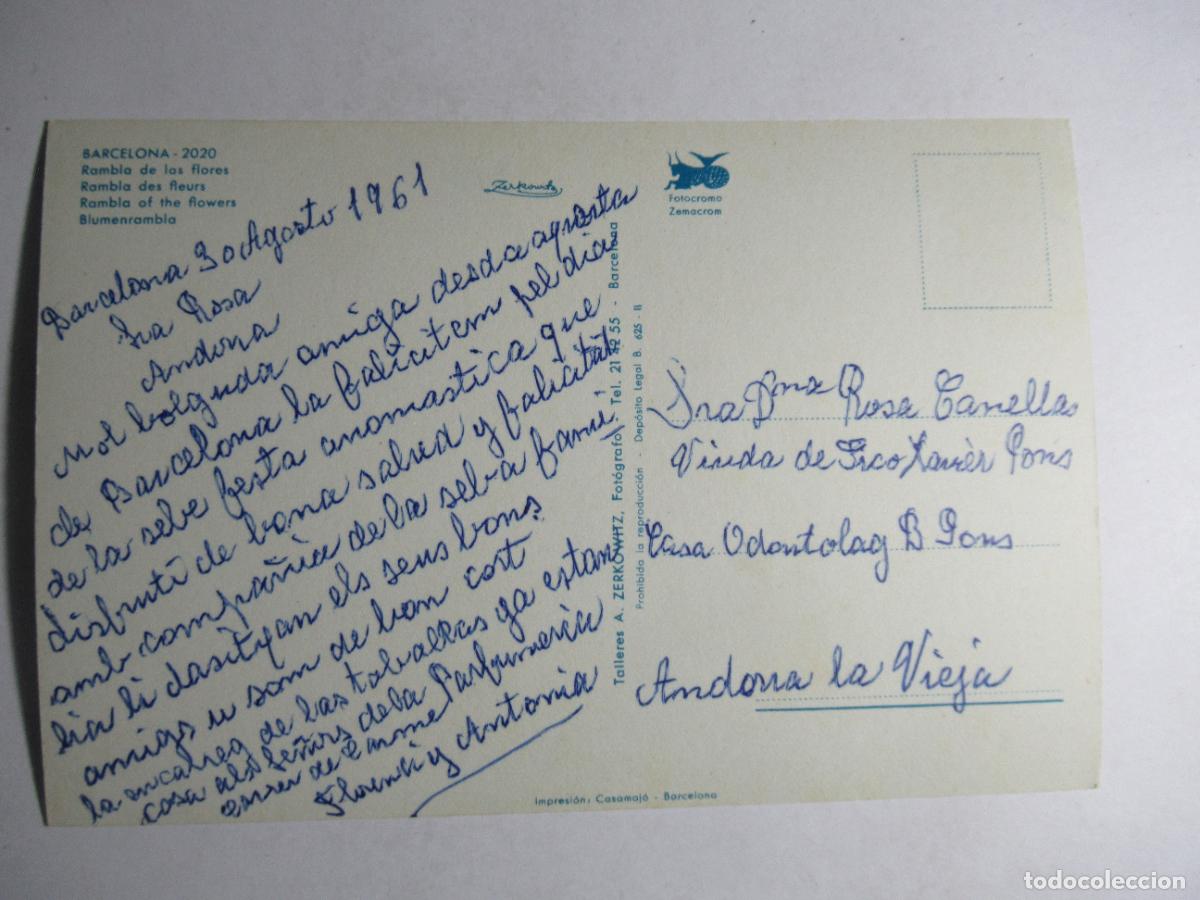 Postales: Barcelona - Rambla de las flores - Foto 2