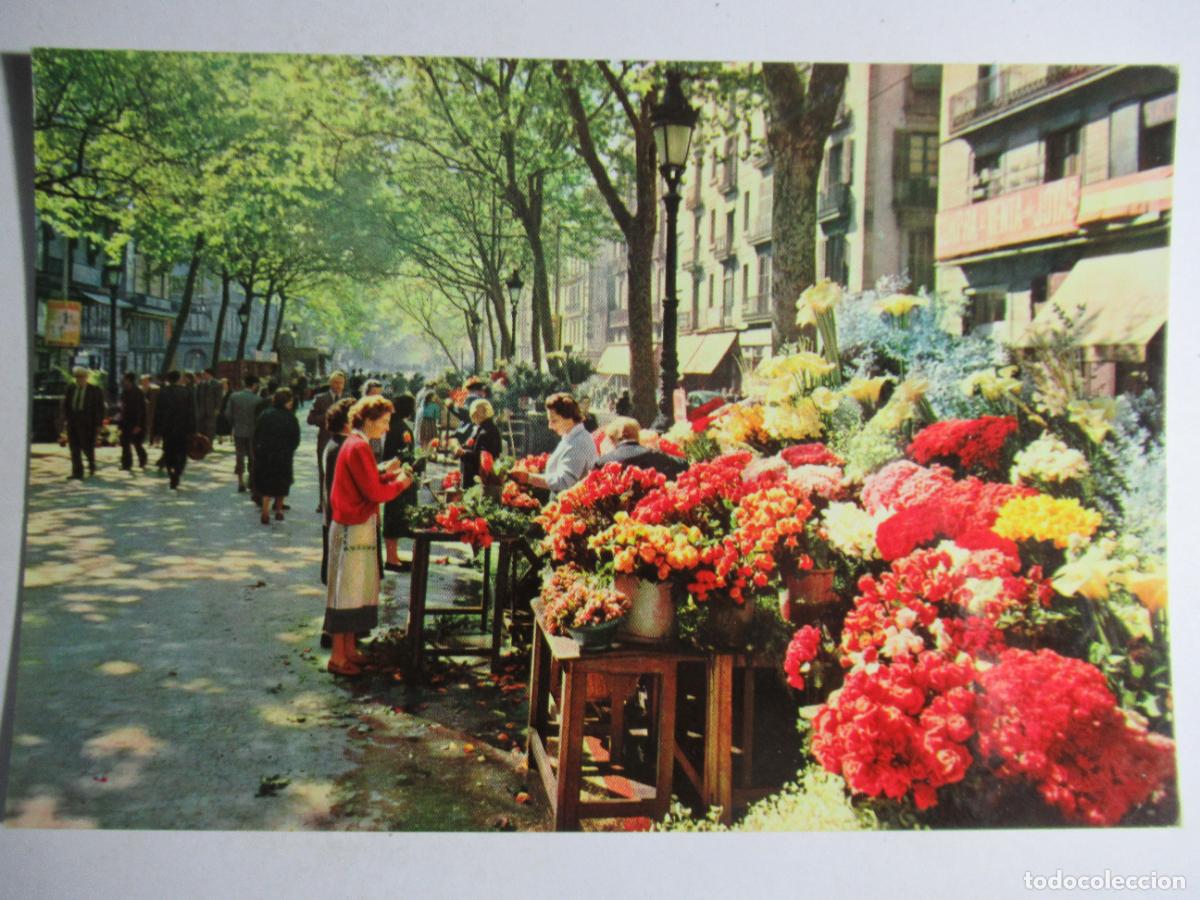 Postales: Barcelona - Rambla de las flores - Foto 1