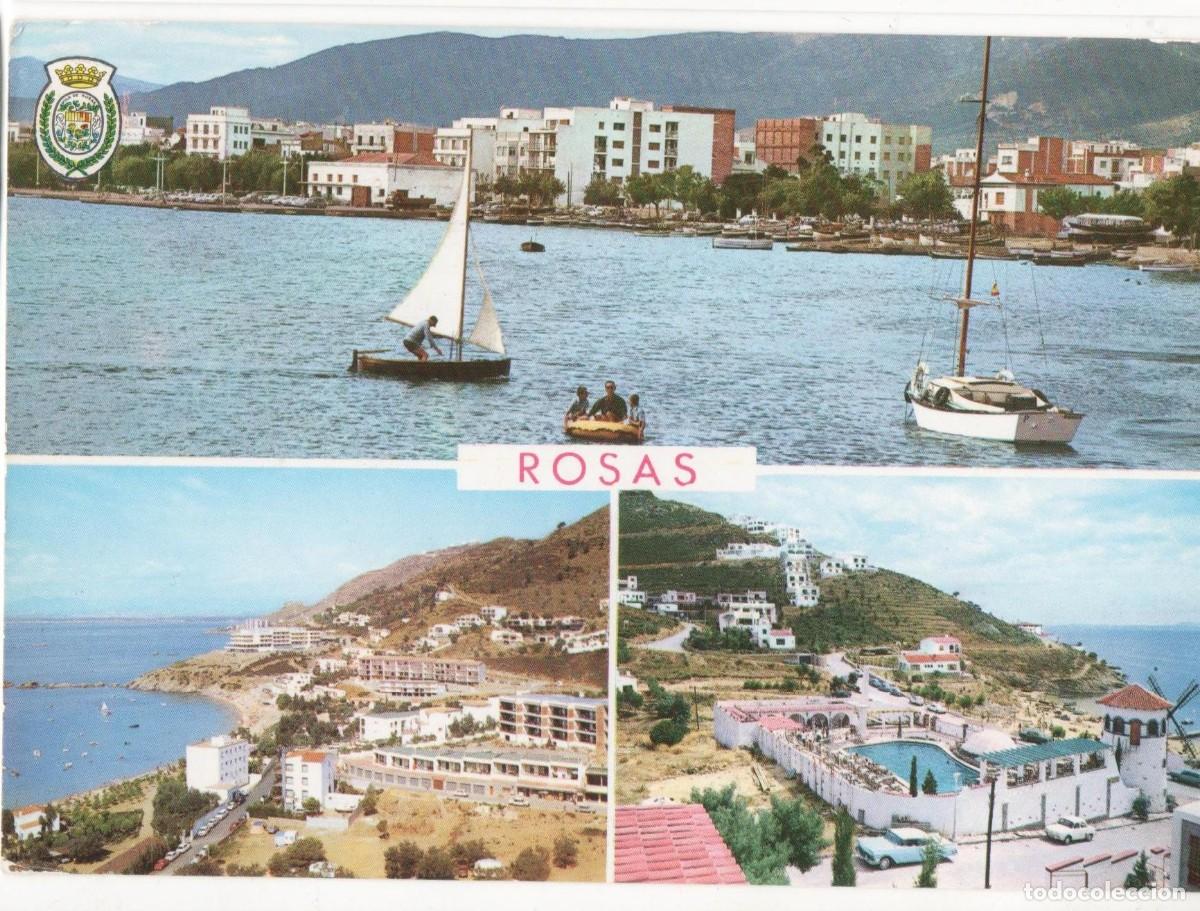 Postales: Girona-Rosas- Costa Brava-Circulada- - Foto 1