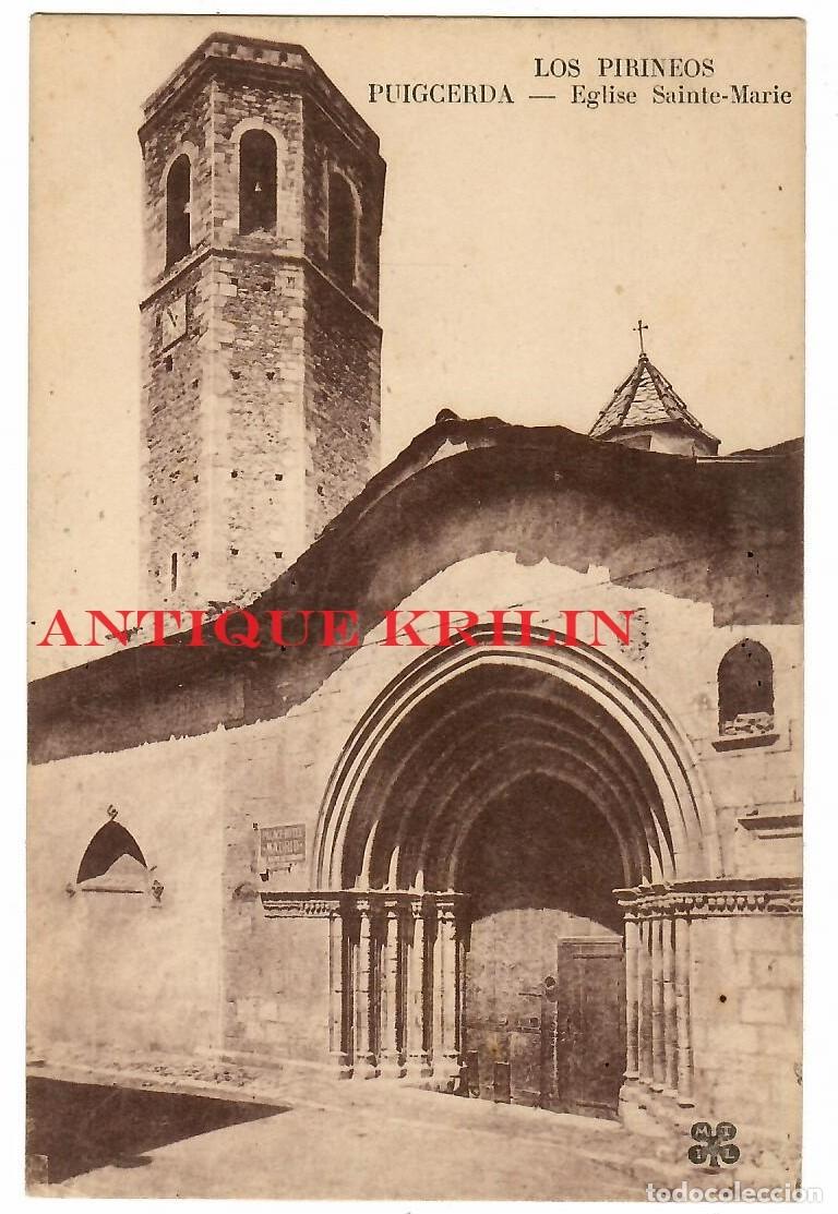 Postales: PUIGCERDA / LOS PIRINEOS / EGLISE SAINTE-MARIE / EDICION I.M.T.L. / SIN CIRCULAR