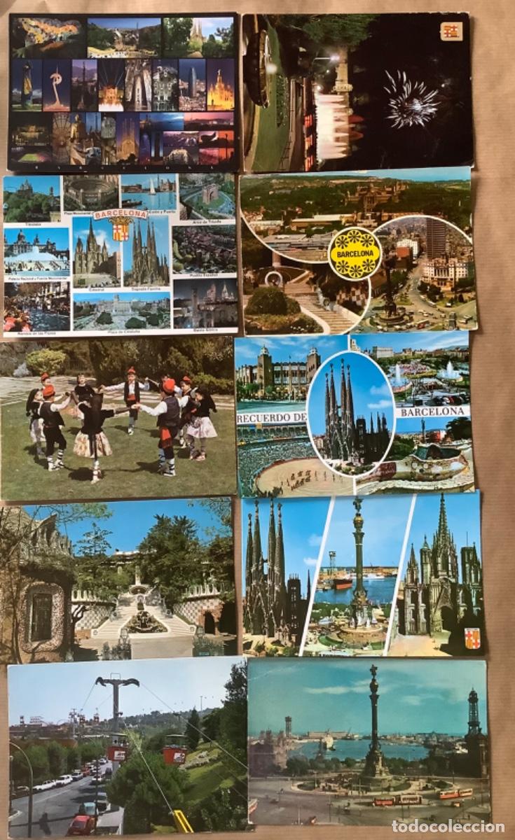 Postales: LOTE 10 postales de BARCELONA - Foto 1