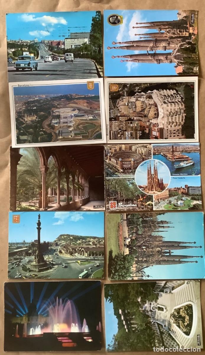 Postales: LOTE 10 postales de BARCELONA - Foto 1