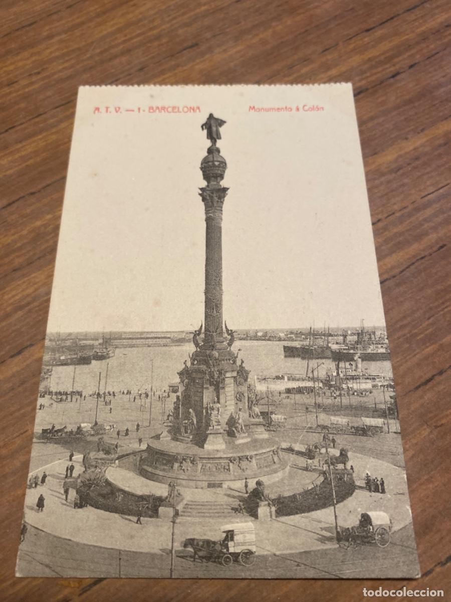 Postales: Barcelona. Monumento a Colon - Foto 1