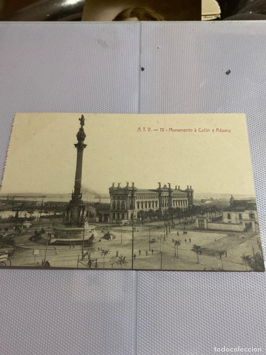 Postales: Barcelona. Monumento a Colon y aduana - Foto 1