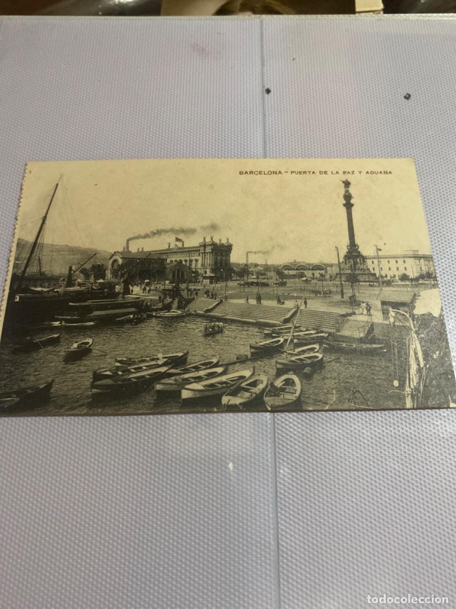 Postales: Barcelona. Puerta de la Paz y aduana - Foto 1