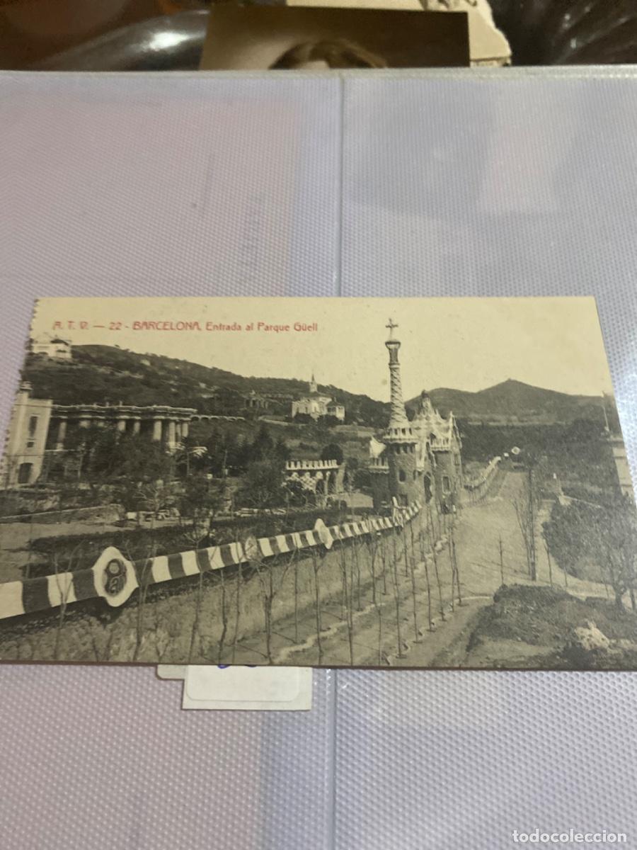 Postales: Barcelona. Entrada al Parque Guell - Foto 1