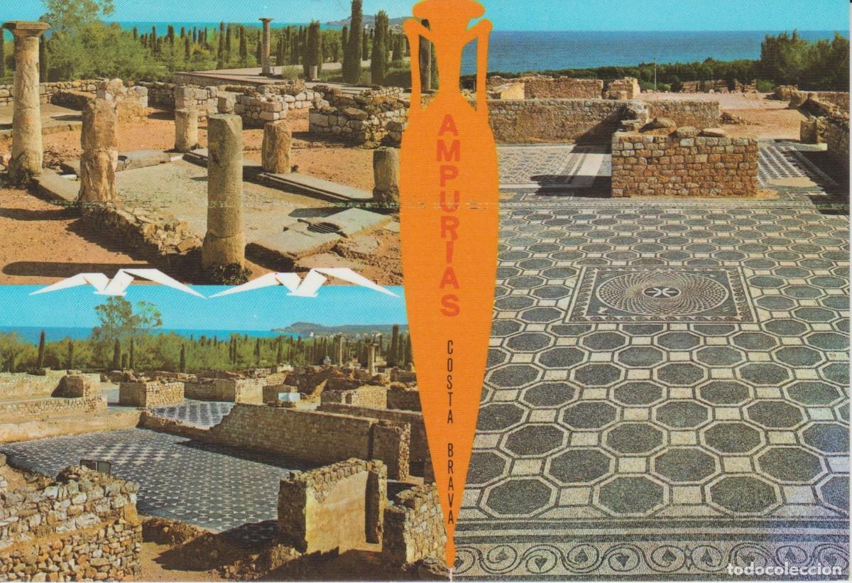 Postales: (328) AMPURIAS. COSTA BRAVA. RUINAS Y MOSAICOS ROMANOS