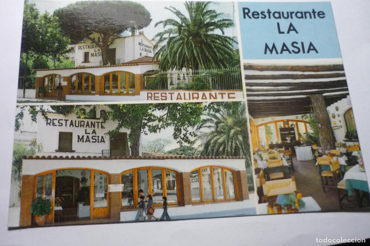 Postales: postal port bou restaurante la masia cm