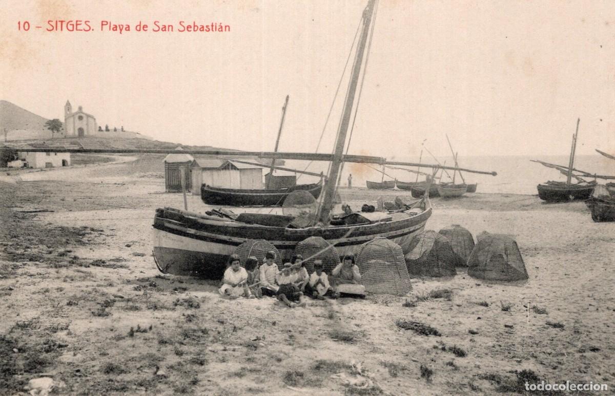 Postales: SITGES. 10 PLAYA DE SAN SEBASTIAN. THOMAS - Foto 1