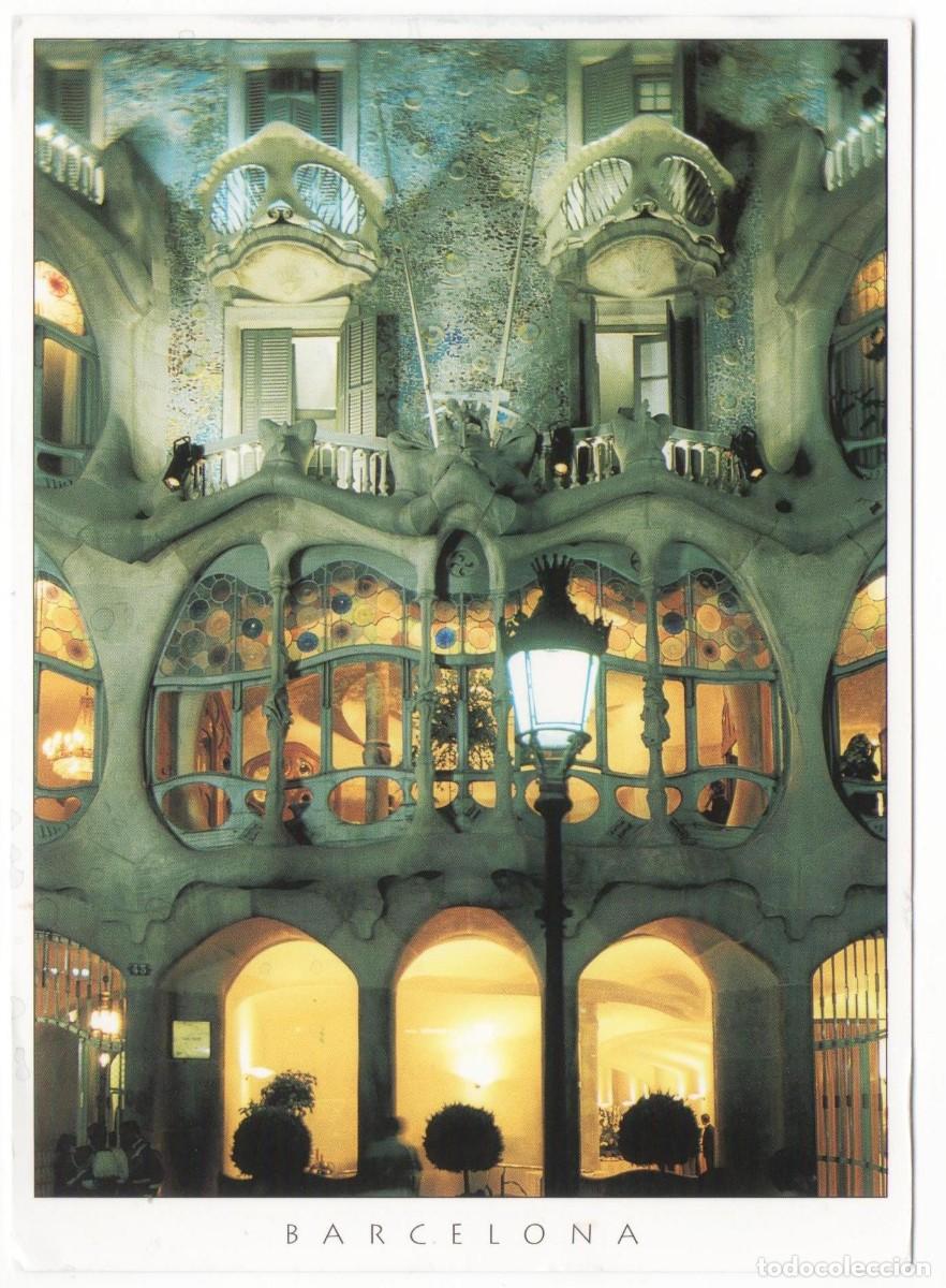 Postales: Barcelona-Casa Batll&oacute;-Circulada-