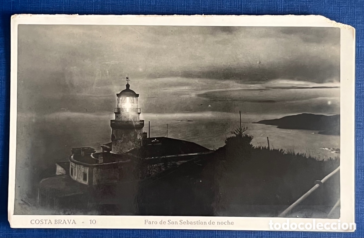Postales: POSTAL COSTA BRAVA - FARO DE SAN SEBAST&Iacute;AN DE NOCHE. N&ordm;10