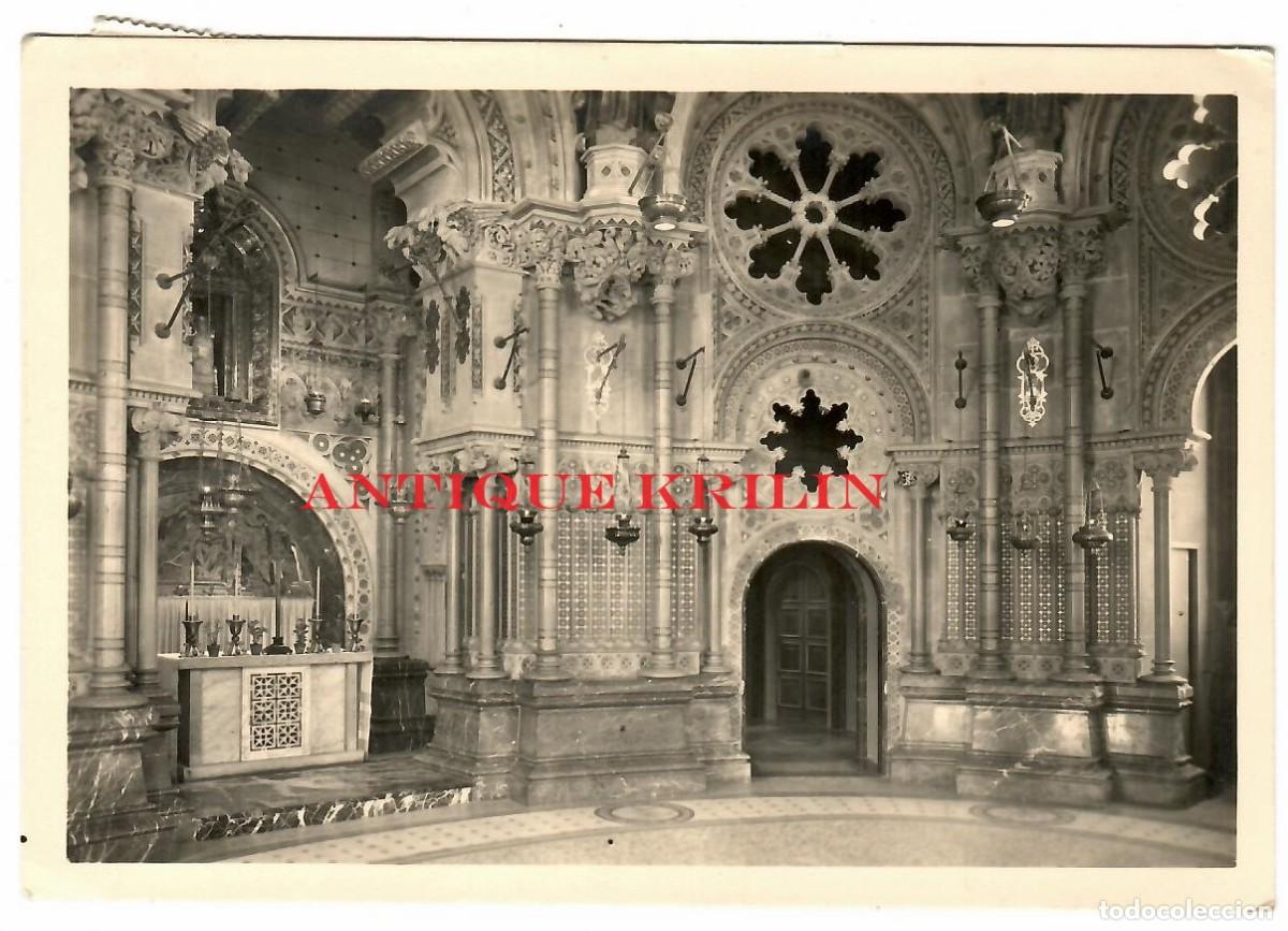 Postales: MONTSERRAT / EL CAMARIN DE LA VIRGEN / EDICION FOTO DOM RIPOL / CIRCULADA 1954