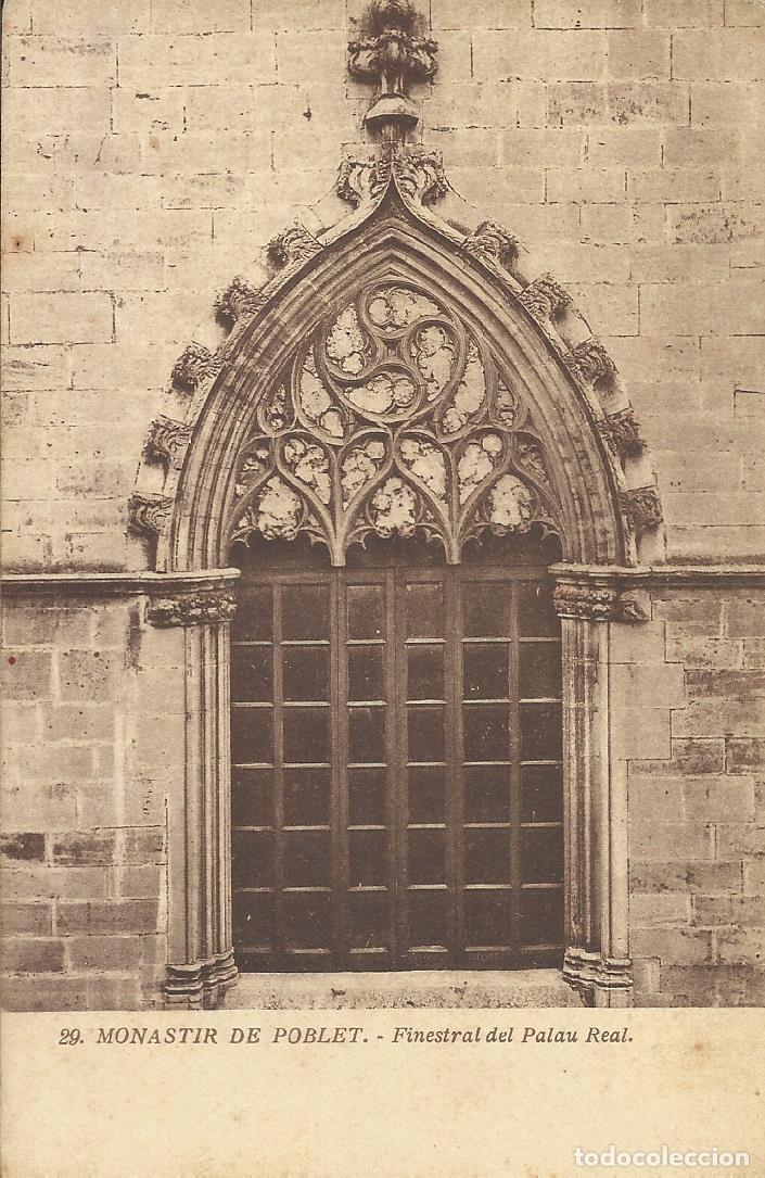 Postales: Postal. Monastir. Monasterio de Poblet. 29. Finestral del Palau Real. 9x14 cm.