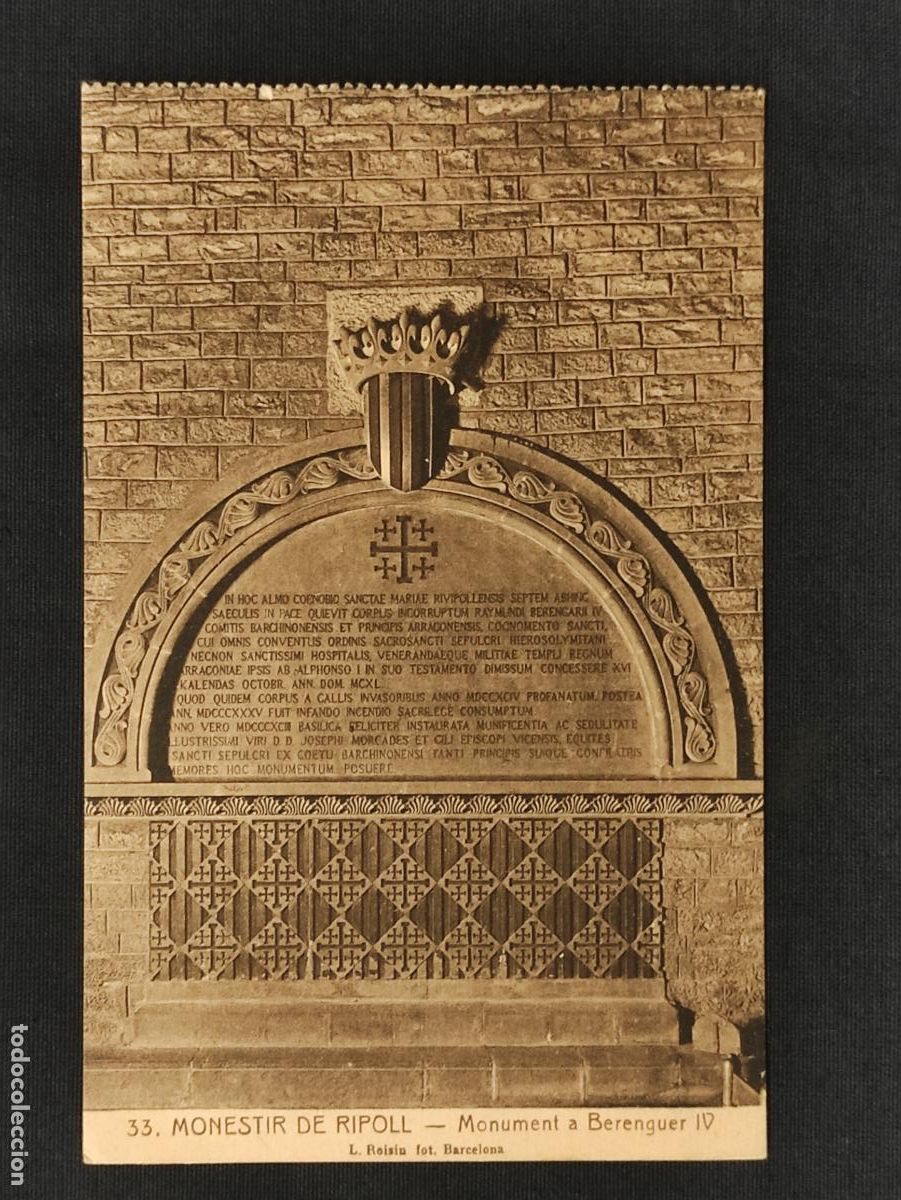 Cartoline: POSTAL - MONESTIR DE RIPOLL - MONUMENT A BERENGUER -