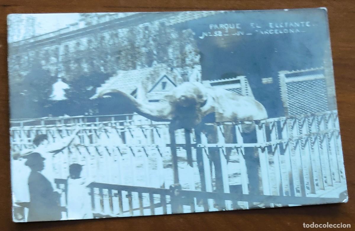 Postales: PARQUE EL ELEFANTE. BARCELONA - CIRCULADA 1908 - Foto 1
