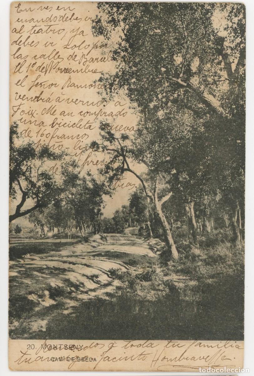 Postais: a09618 montseny cami de breda apec n&ordm;20 circulada 1906 sin el sello