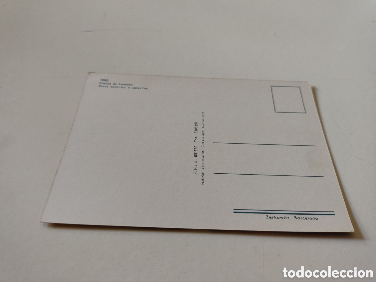 Postales: Postal Tona ermita de Lourdes - Foto 2