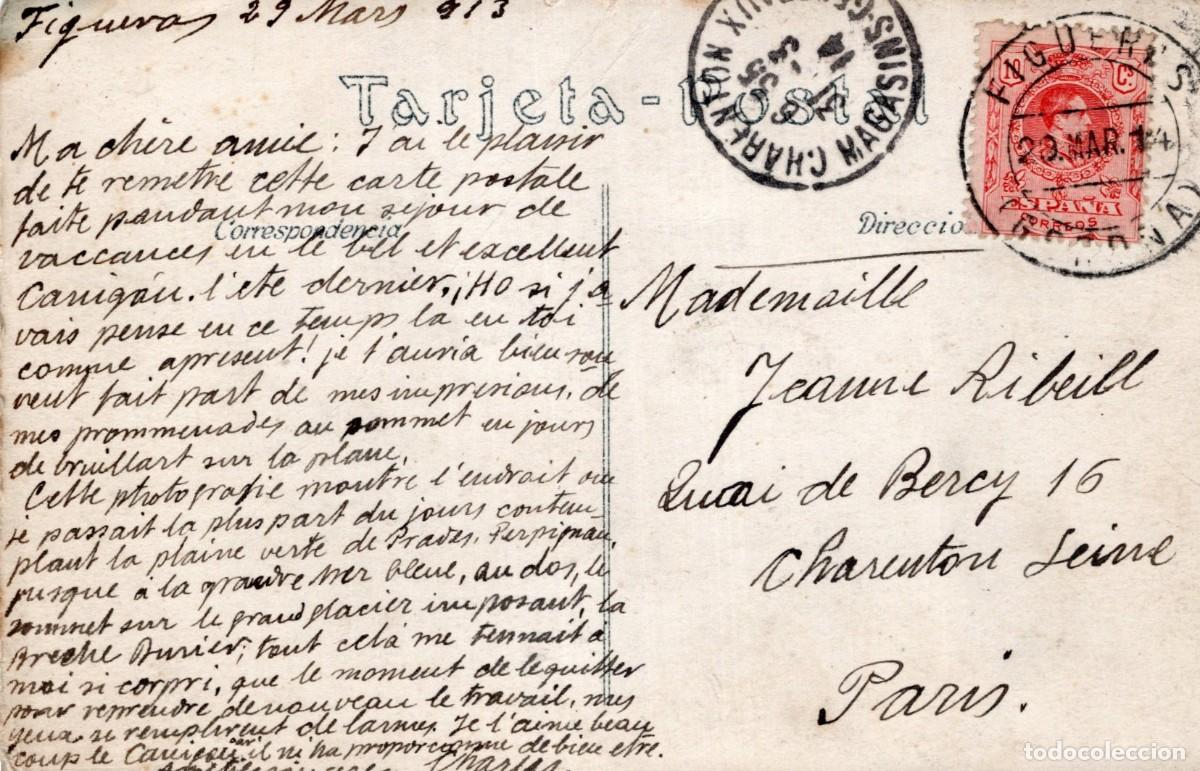 Postales: FIGUERAS. EXCURSI&Oacute;N 1913. VER REVERSO - Foto 2