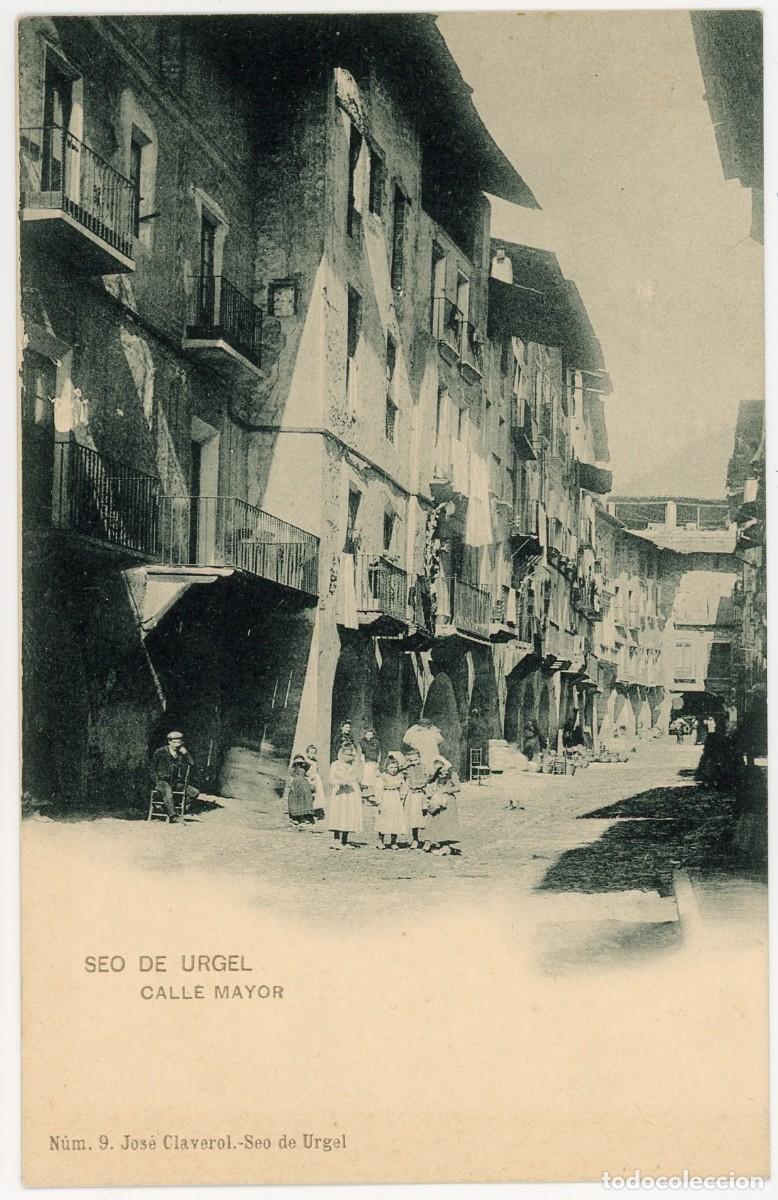 Postcards: a09684 seu d'urgell calle mayor claverol n&ordm;9 sc reverso sin dividir animada