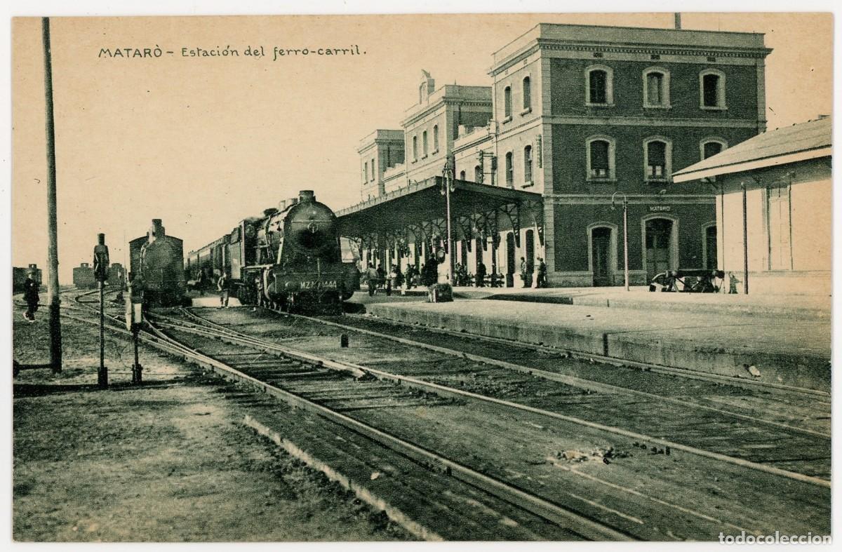 Postales: a09699 mataro estacio del ferro carril mumbru sc tren vapor