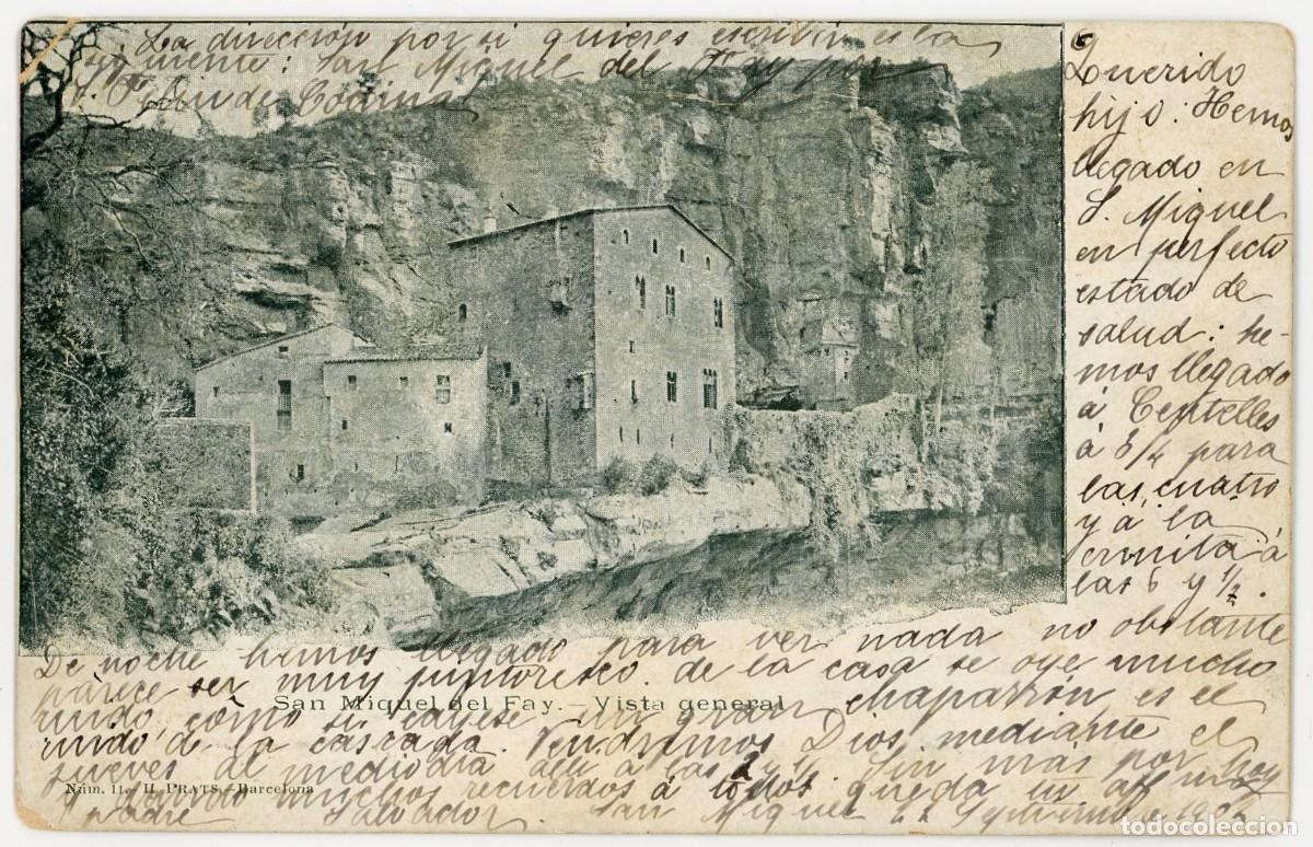 Postcards: a09725 sant miquel del fai vista general prats n&ordm;11 circulada reverso sin dividir