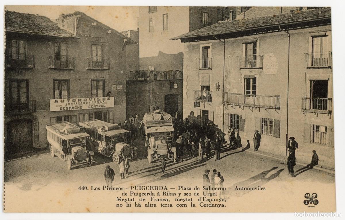 Postcards: a09730 puigcerda plaza salmeron automoviles de puigcersa a ribes y seu n&ordm;440 sc autobuses