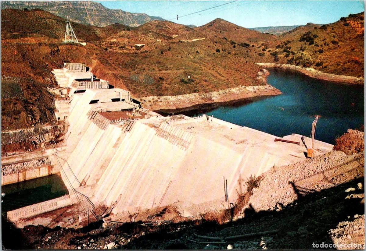 Postkarten: Presa de Ciurana - Estado de las Obras- 18.11.69-Dorso: Datos T&eacute;cnicos- 154x105mm - Pant&agrave; de Siurana