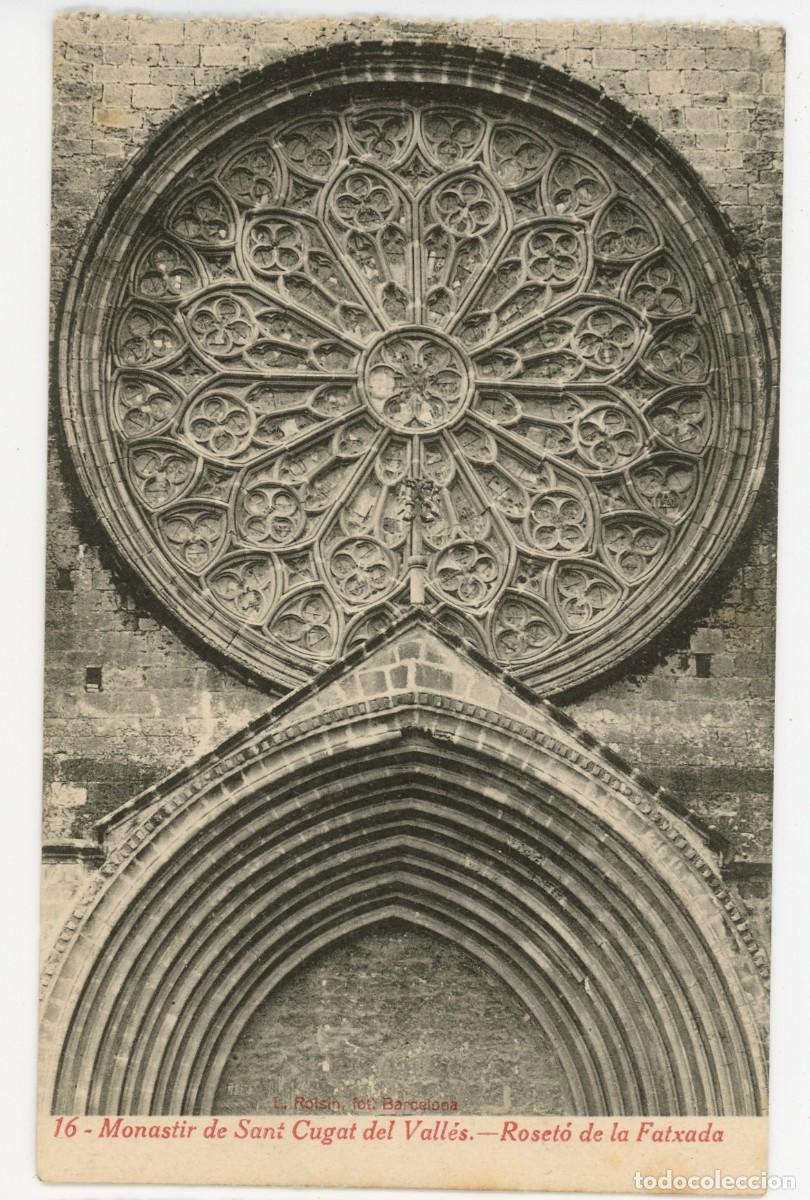 Postcards: a09836 Sant cugat del valles monestir roseto de la fatxada roisin n&ordm;16 sc