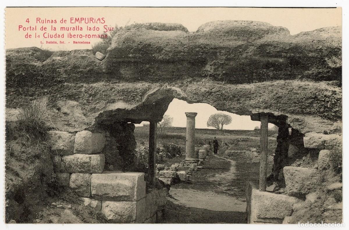 Postales: a09864 Empuries portal de la muralla lado sur de la ciudad ibero romana roisin n&ordm;4 sc