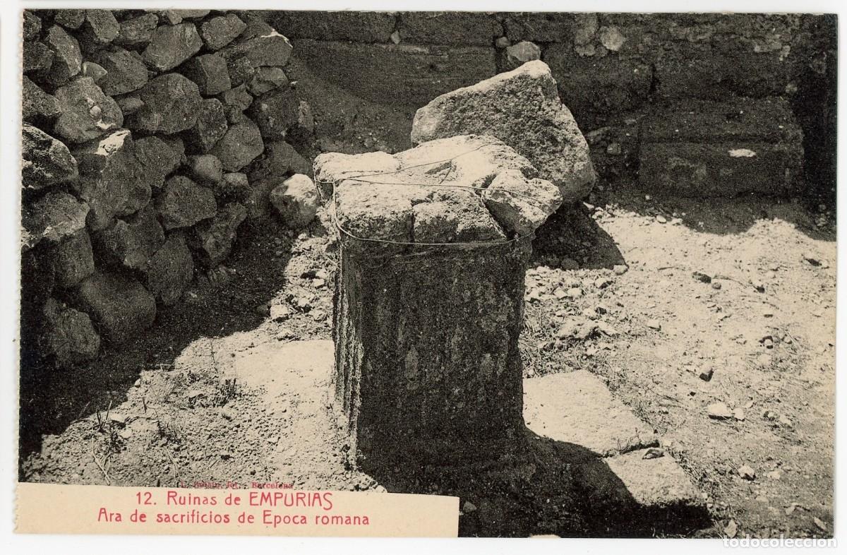 Cartoline: a09867 Empuries ara de sacrificios de epoca romana roisin n&ordm;12 sc