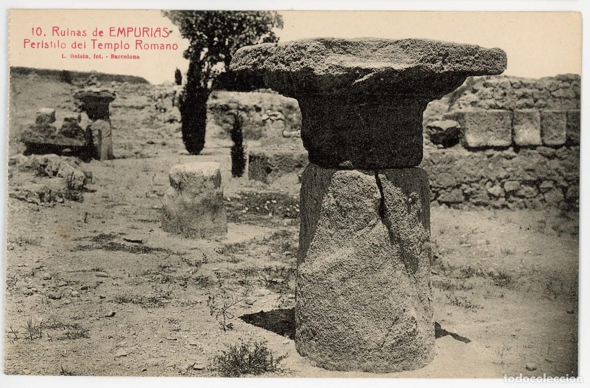Postcards: a09870 Empuries peristilo del templo romano roisin n&ordm;10 sc
