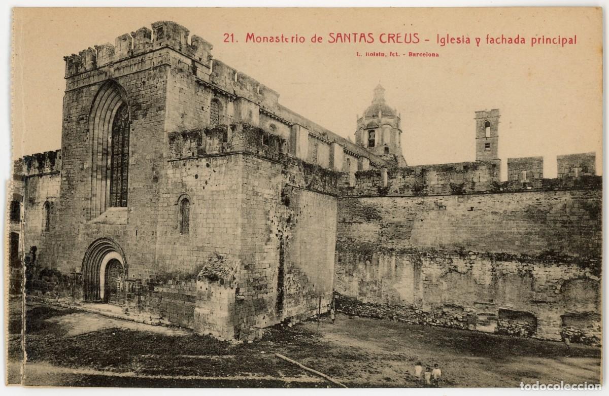 Postales: a10062 Santes Creus iglesia y fachada principal Roisin n&ordm;21 sc