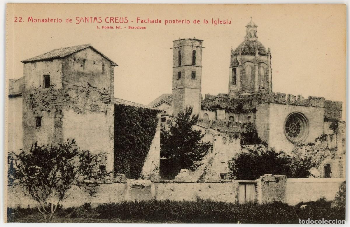 Postais: a10061 Santes Creus fachada posterior de la iglesia Roisin n&ordm;22 sc