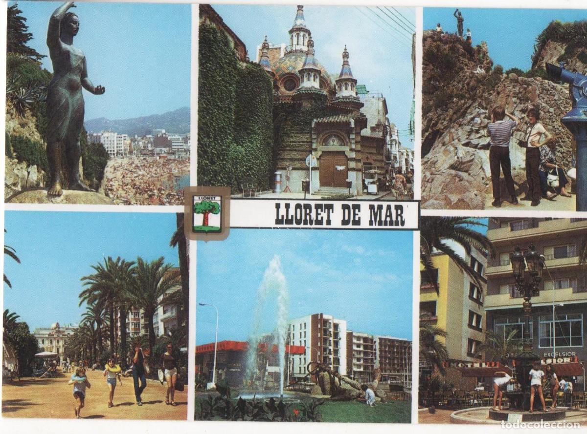 Postales: Girona-Lloret de Mar-escrita-