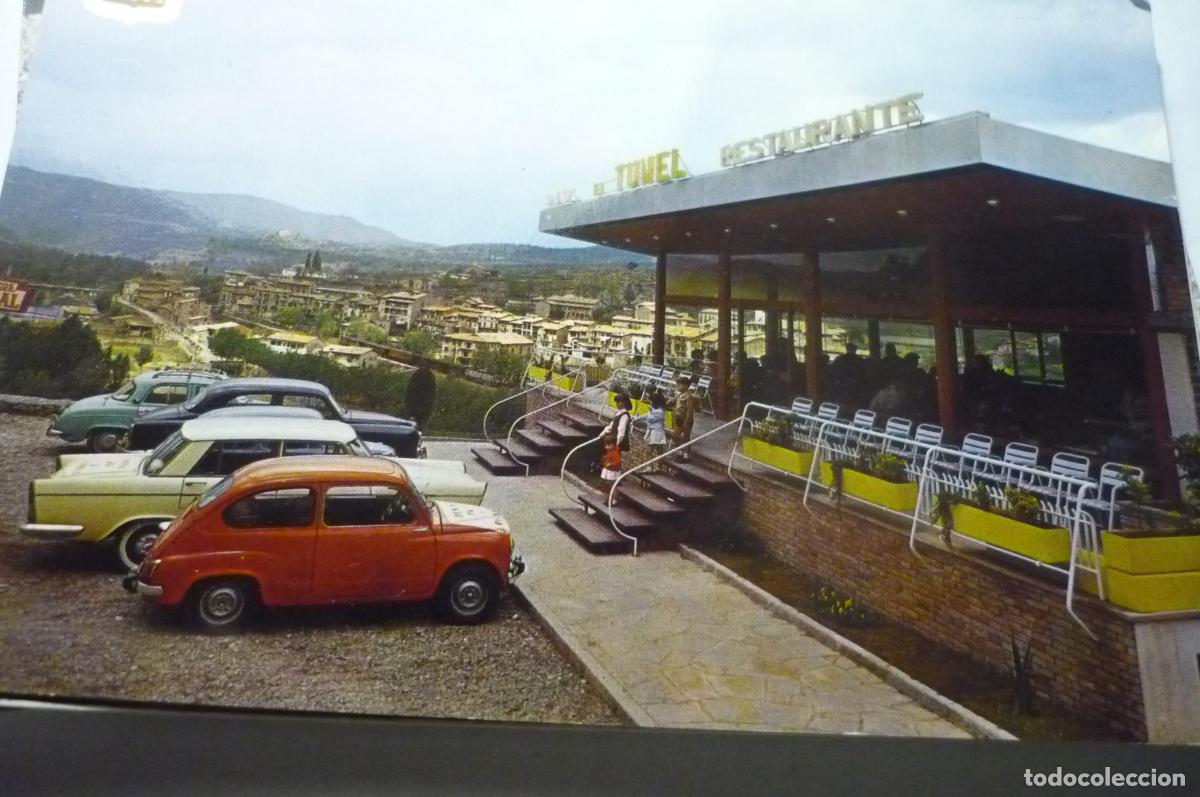 Postales: postal s.quirze de besora.-panoramica sacnk retaurante el tunel.-coches seat cm
