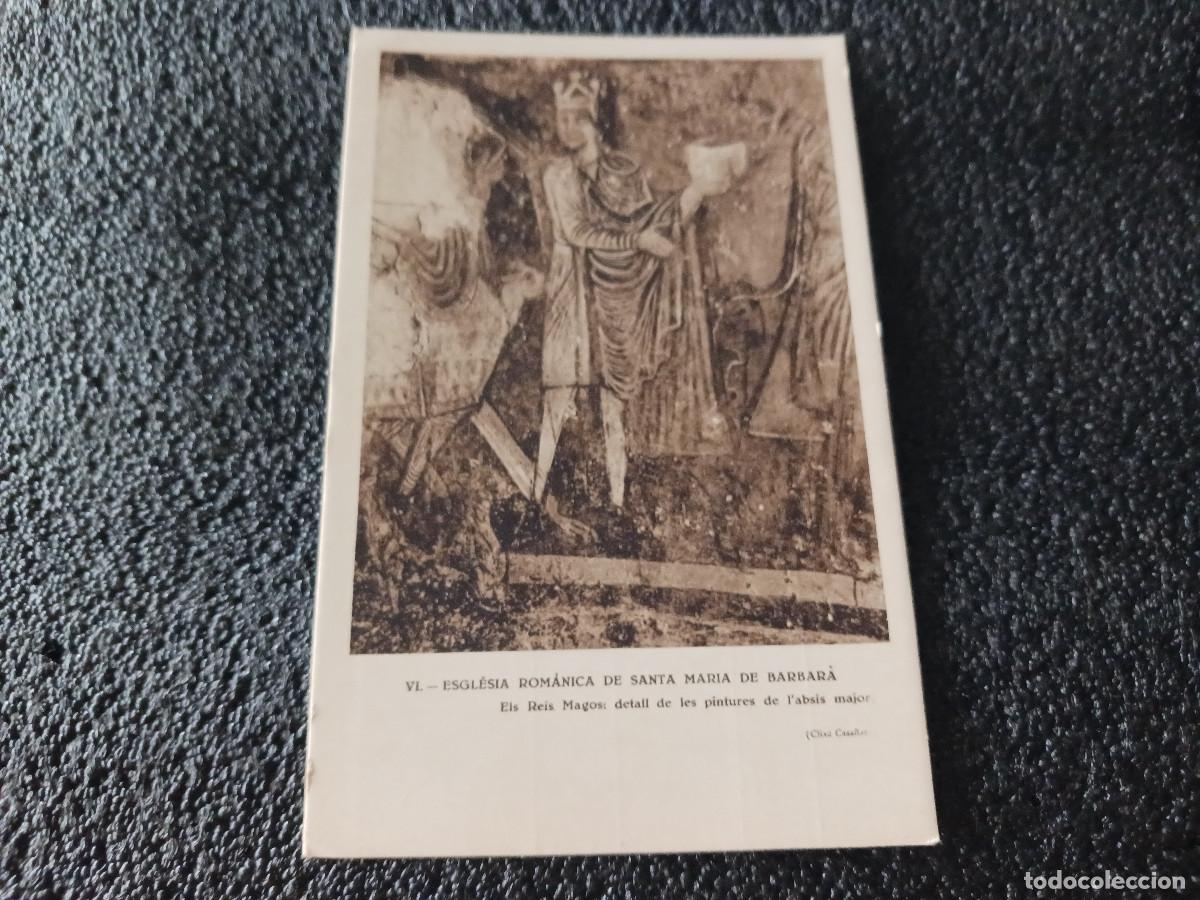 Postcards: VI esglesia romanica de sta. maria de barbera, els reis magos detall les pintures murals, clise mas