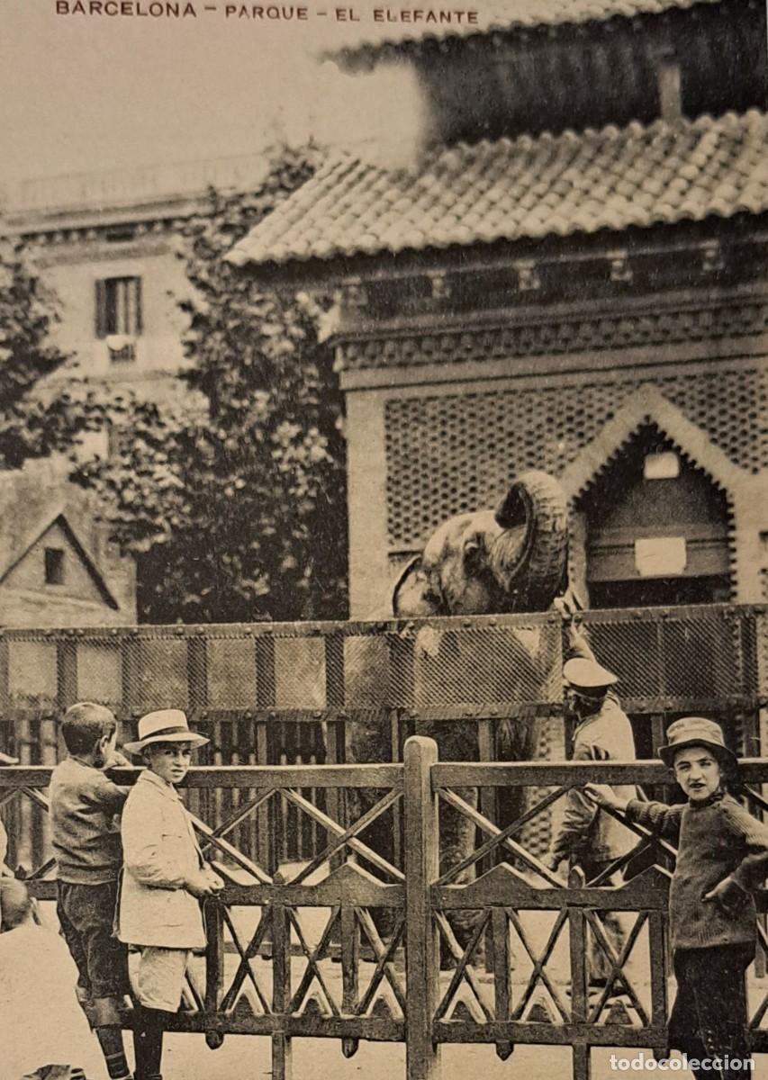Postales: Postal de Barcelona, parque, el elefante - Foto 2