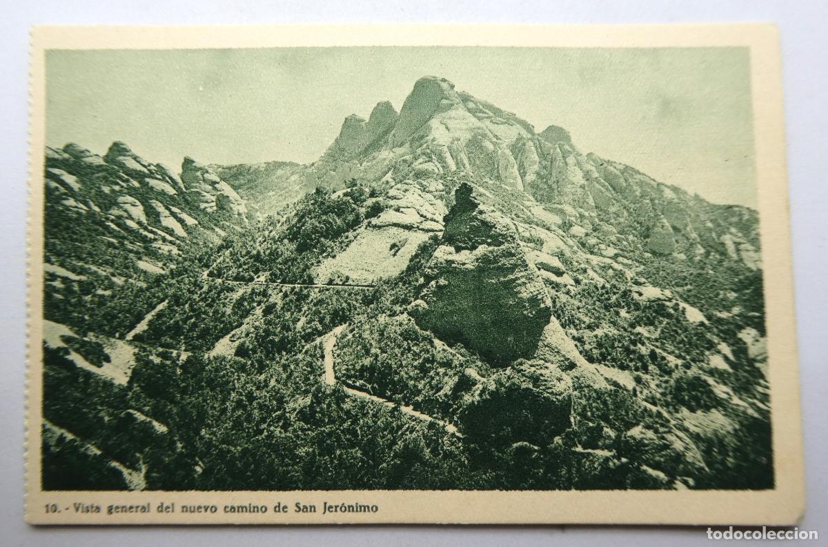 Postales: POSTAL DE MONTSERRAT: VISTA GENERAL DEL CAMINO NUEVO A SAN JER&Oacute;NIMO