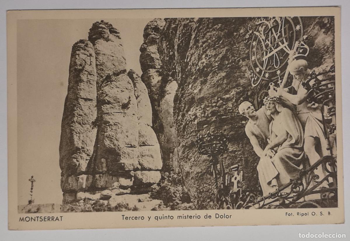 Postales: POSTAL NO CIRCULADA - MONTSERRAT Tercero y Quinto Misterio Dolor - Foto Ripol - Huecograbado MUMBR&Uacute;