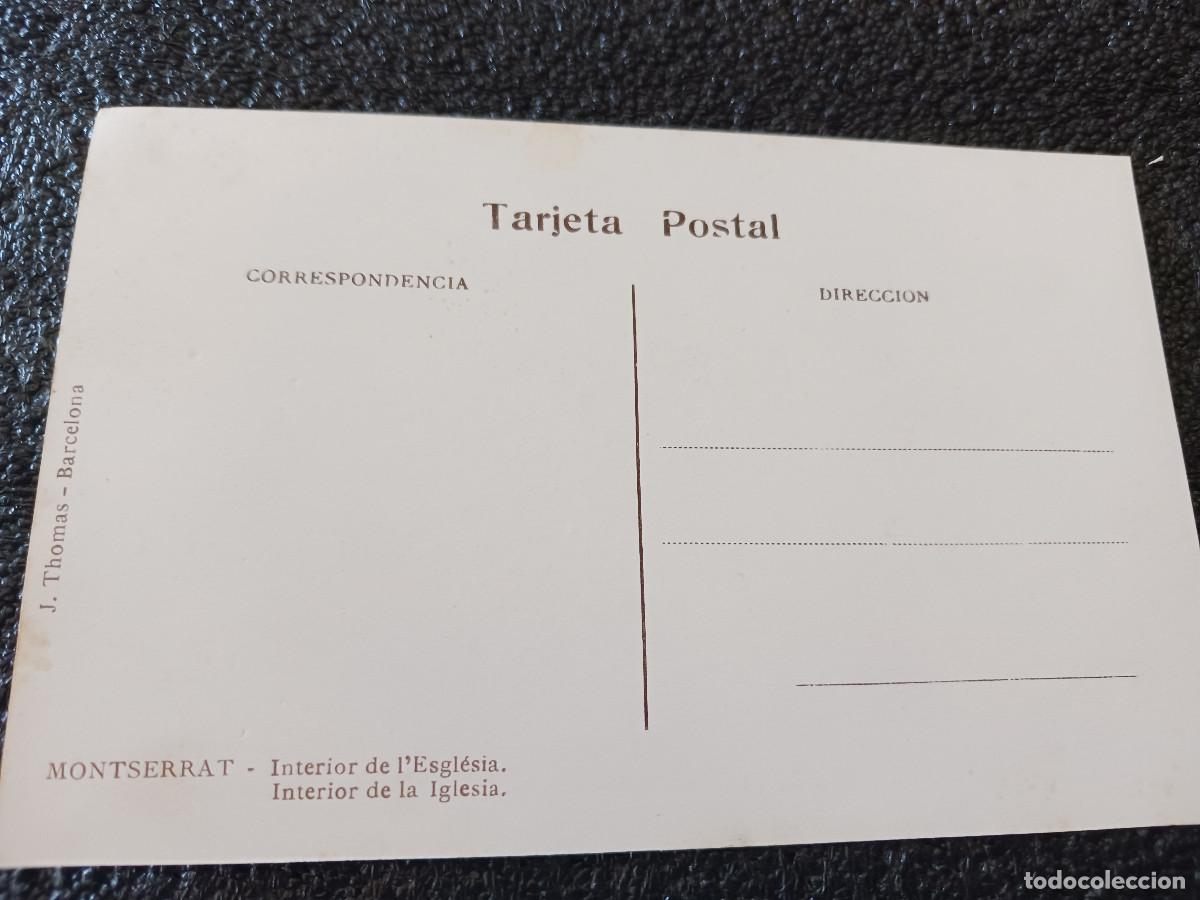 Postales: montserrat, interior de la iglesia, (bilingue) ed. thomas - Foto 2