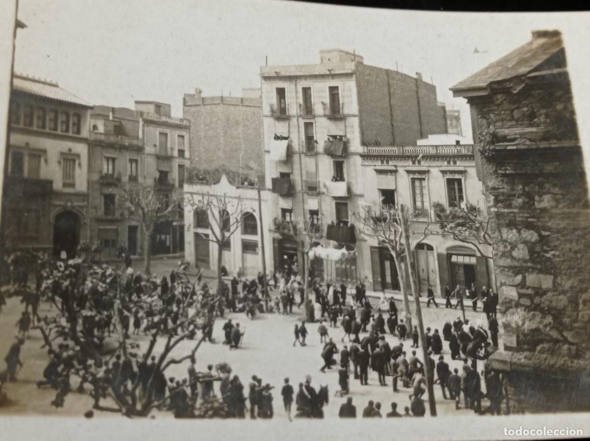 Cartoline: postal fotogr&aacute;fica plaza de Igualada Barcelona sin circular