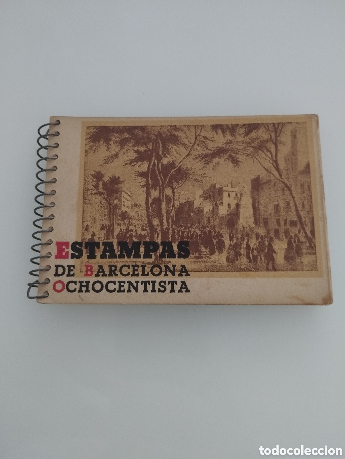 Postales: Libro de estampas de Barcelona ochocentista. - Foto 1