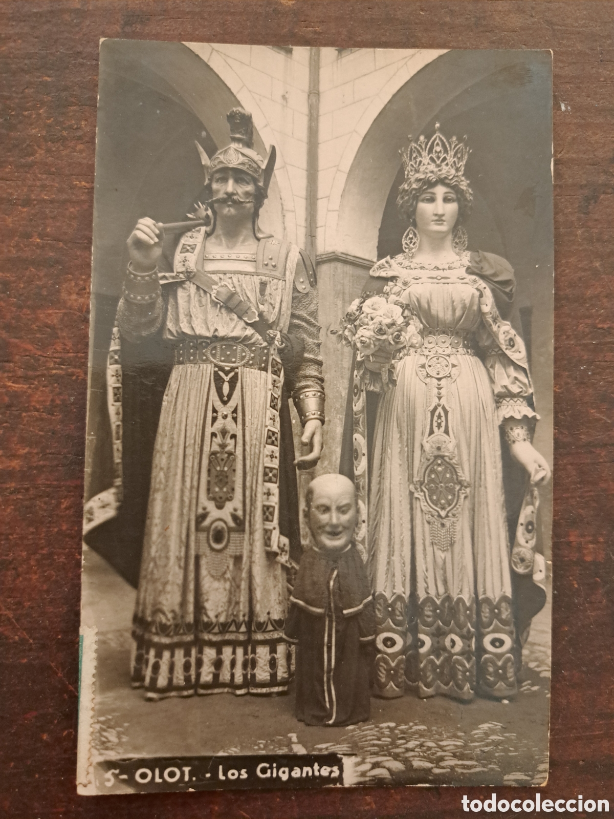 Postales: POSTAL GEGANTS D'OLOT (LOS GIGANTES)- 5. CIRCULADA, 1950