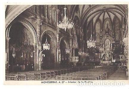 Postkarten: ANTIGUA POSTAL MONTSERRAT A 57 INTERIOR DE LA BASILICA H R
