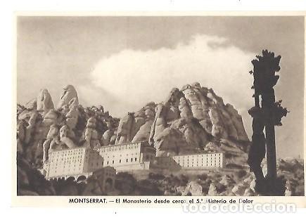 Postkarten: ANTIGUA POSTAL MONTSERRAT EL MONASTERIO DESDE CERCA EL 5&ordm; MISTERIO DEL DOLOR H R