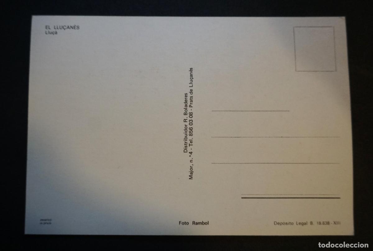 Postales: El Llu&ccedil;anes, Llu&ccedil;a, postal sin circular del a&ntilde;o 1970 - Foto 2