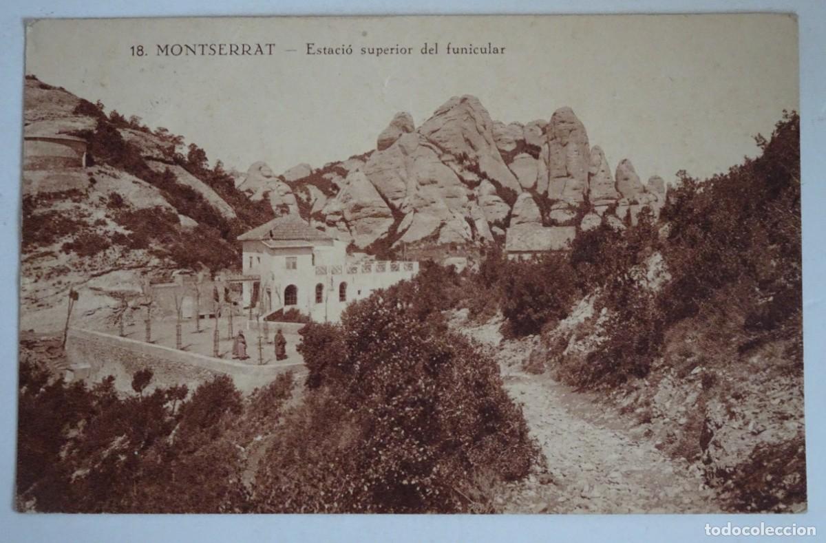 Postcards: ANTIGUA POSTAL CPA, MONTSERRAT, ESTACI&Oacute; DEL FUNICULAR, L. ROISIN, CIRCULADA 1947, VER FOTOS