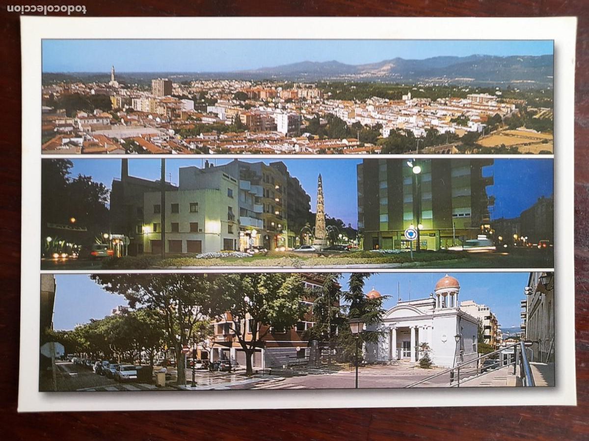 Postcards: Postal tres vistas panor&aacute;micas de Valls, vista general, La Font de la Manxa y la biblioteca
